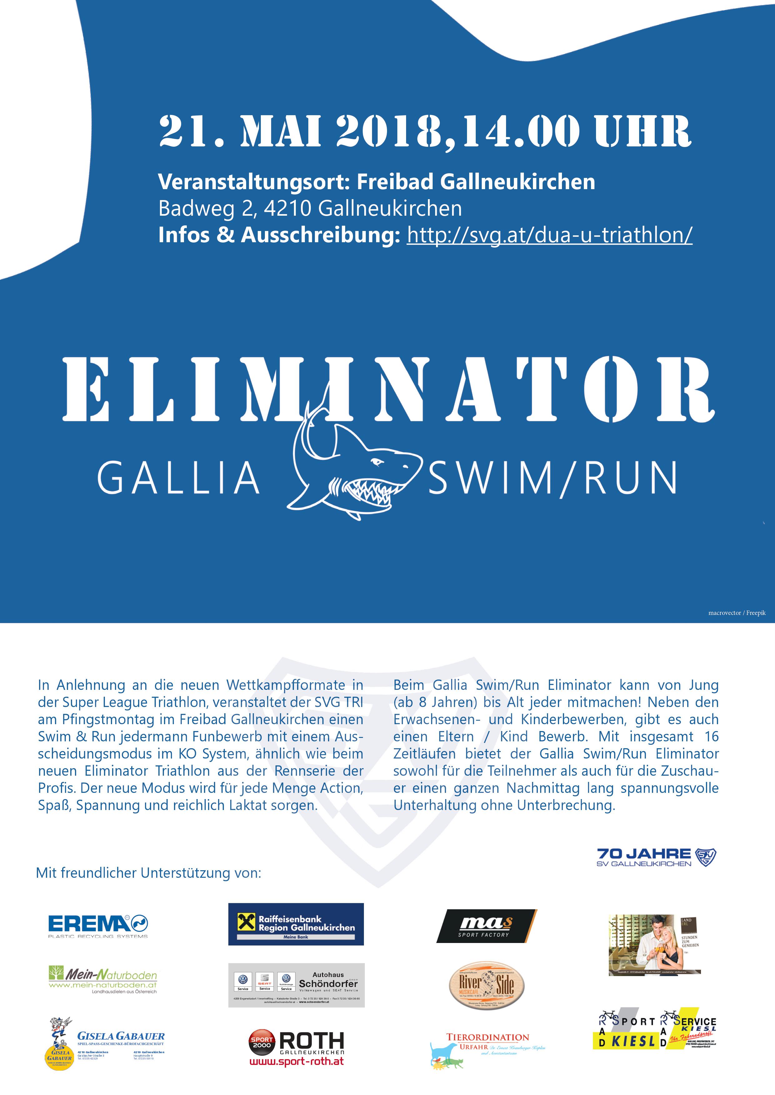 1.Gallia Swim/Run Eliminator am 21.05.2018